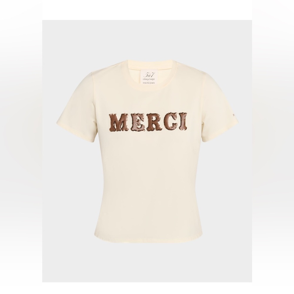Cinq a Sept Cream T-Shirt